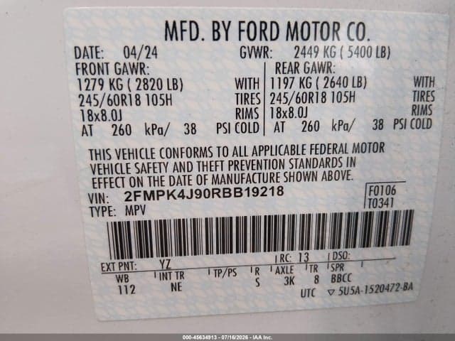 2024 FORD EDGE SEL 9