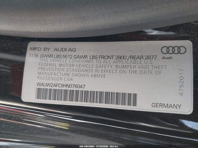 2017 AUDI A7 PREMIUM PLUS 9