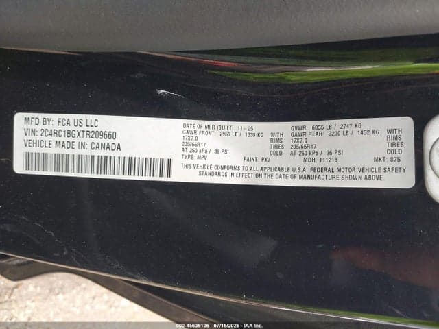 2026 CHRYSLER PACIFICA SELECT 9