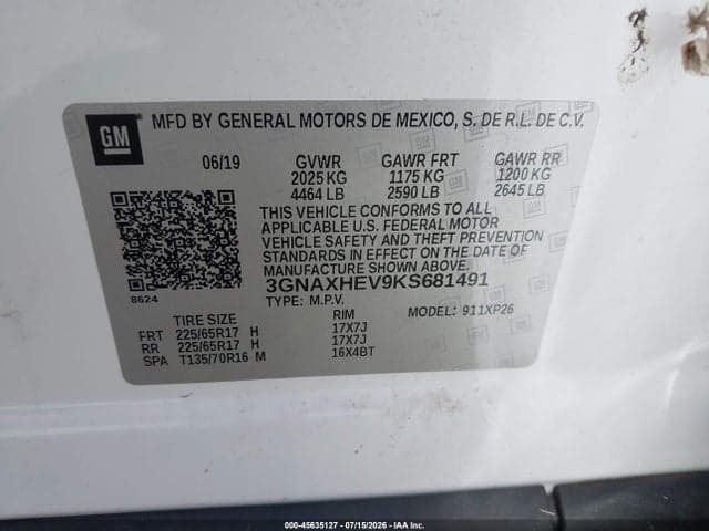 2019 CHEVROLET EQUINOX LS 9