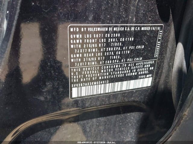 2019 VOLKSWAGEN TIGUAN 2.0T SE/2.0T SEL/2.0T SEL R-LINE/2.0T SEL R-LINE BLACK 9