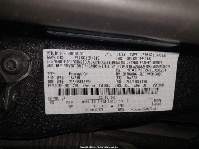 2018 FORD FOCUS SE 9