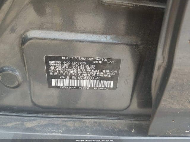 2021 SUBARU WRX 9