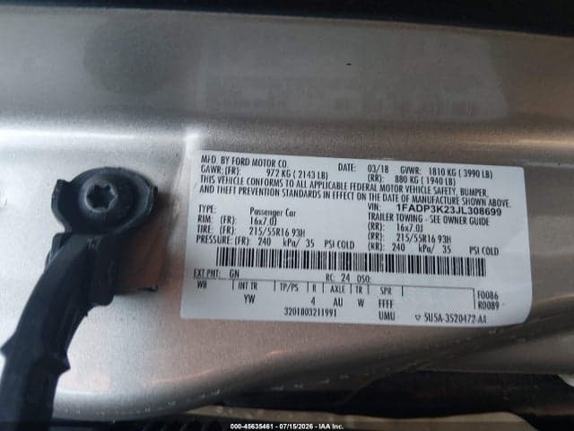 2018 FORD FOCUS SE 9