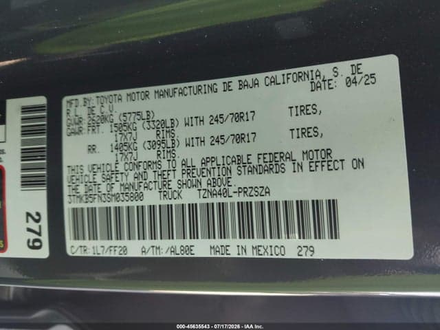 2025 TOYOTA TACOMA SR5 9