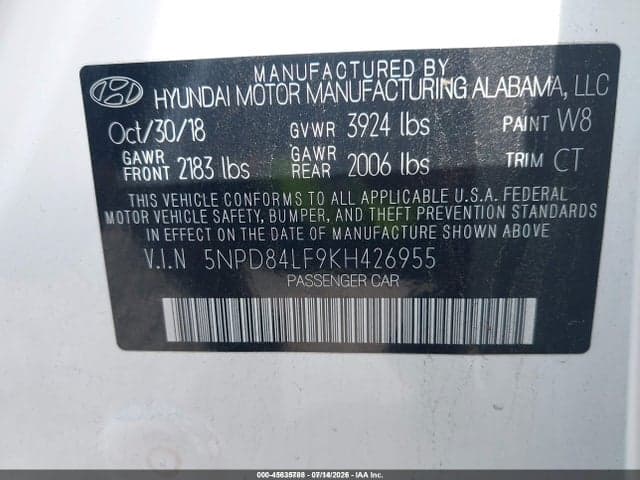 2019 HYUNDAI ELANTRA SEL 9