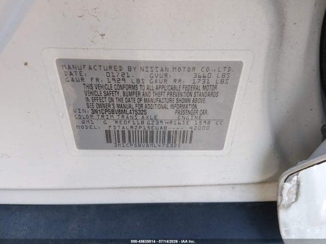 2021 NISSAN KICKS S XTRONIC CVT 9