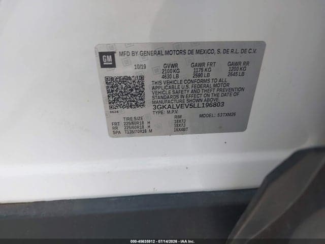 2020 GMC TERRAIN AWD SLT 9