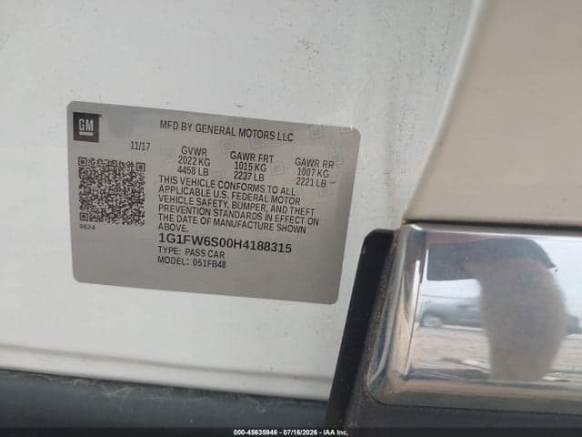 2017 CHEVROLET BOLT EV LT 9