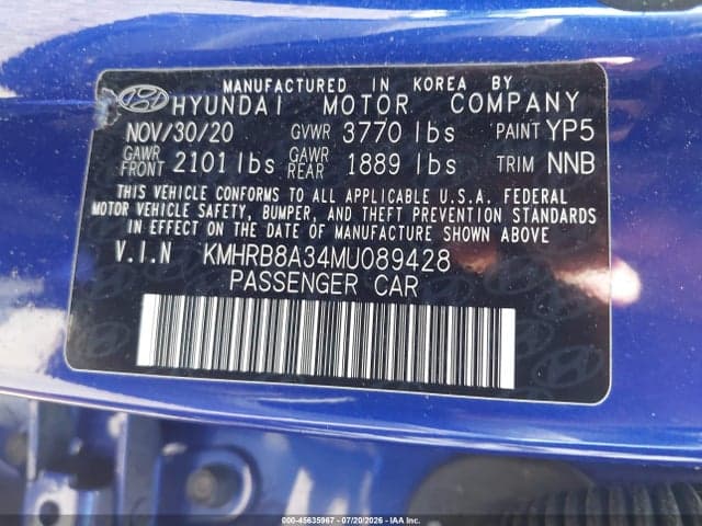 2021 HYUNDAI VENUE SE 9