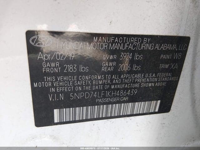 2019 HYUNDAI ELANTRA SE 9