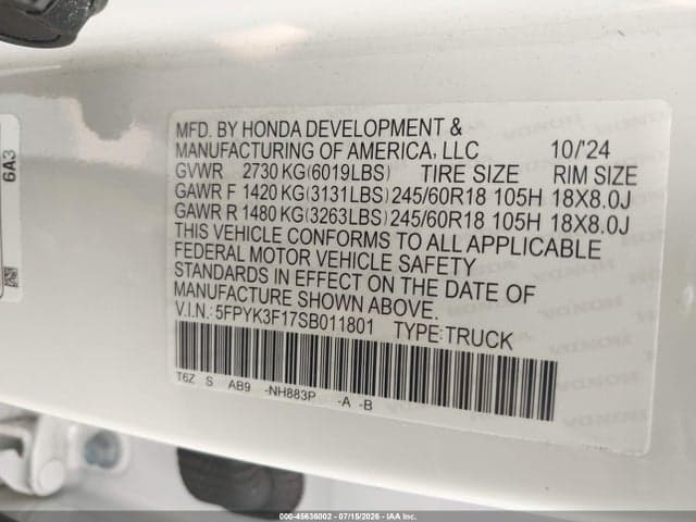 2025 HONDA RIDGELINE SPORT 9