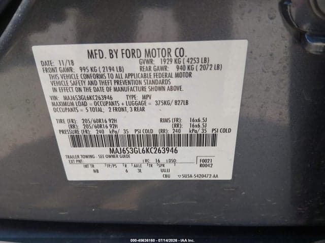 2019 FORD ECOSPORT SE 9