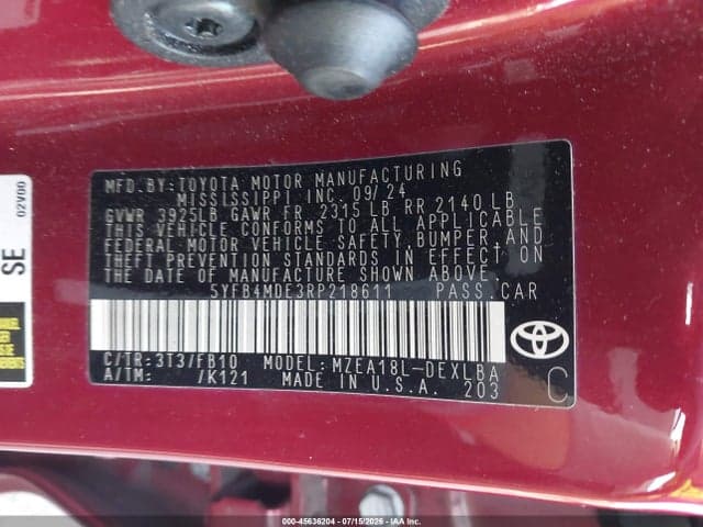 2024 TOYOTA COROLLA LE 9