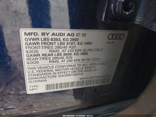 2021 AUDI Q7 PREMIUM PLUS 9