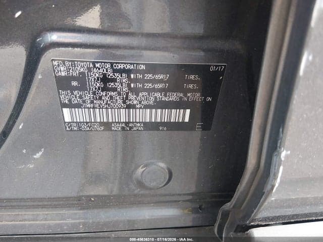 2017 TOYOTA RAV4 XLE 9