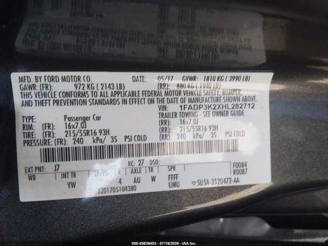 2017 FORD FOCUS SE 9