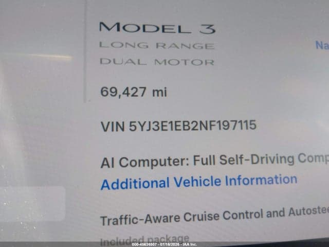 2022 TESLA MODEL 3 LONG RANGE DUAL MOTOR ALL-WHEEL DRIVE 7