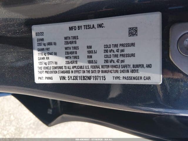 2022 TESLA MODEL 3 LONG RANGE DUAL MOTOR ALL-WHEEL DRIVE 9
