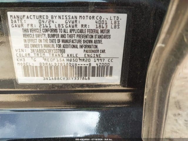 2024 NISSAN SENTRA SV XTRONIC CVT 9