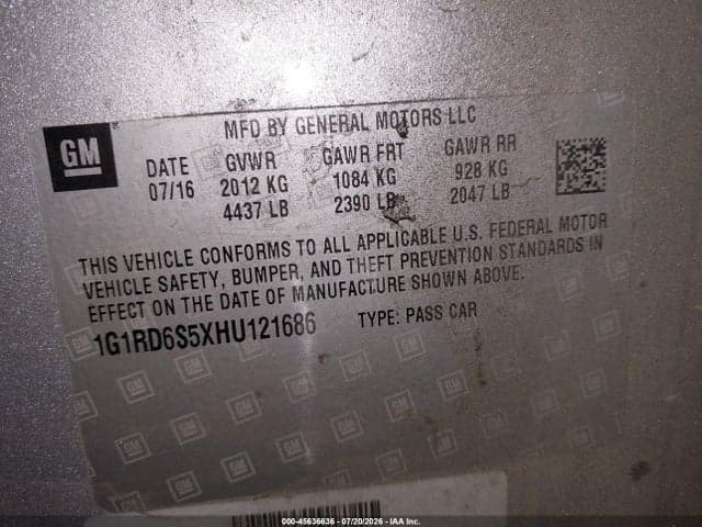 2017 CHEVROLET VOLT PREMIER 9