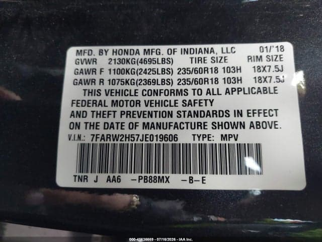 2018 HONDA CR-V EX 9