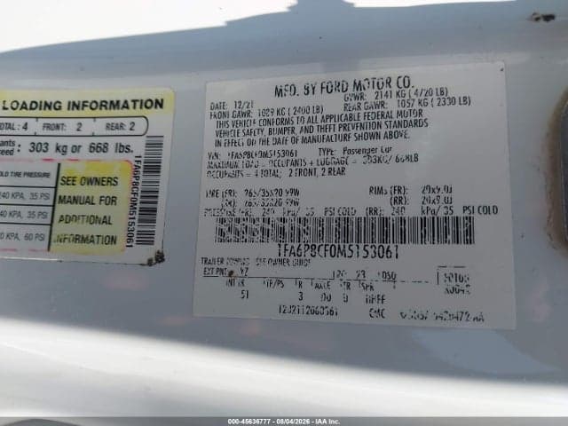 2021 FORD MUSTANG GT PREMIUM FASTBACK 9