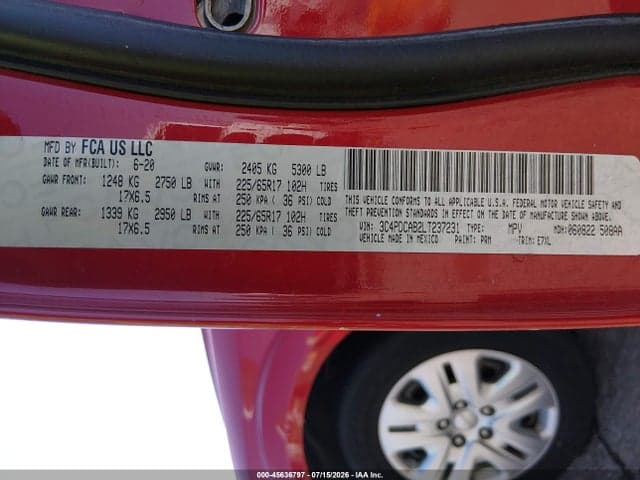 2020 DODGE JOURNEY SE VALUE 9