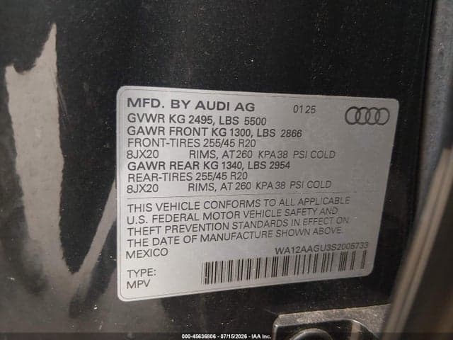 2025 AUDI ALL-NEW Q5 PREMIUM PLUS TFSI QUATTRO S TRONIC 9