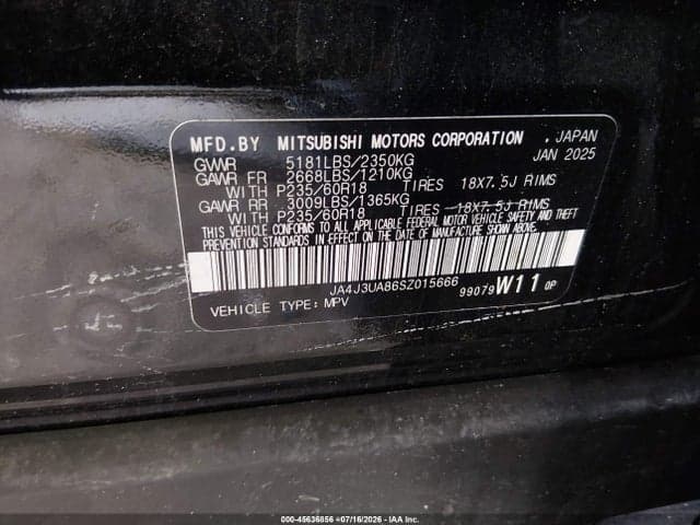 2025 MITSUBISHI OUTLANDER ES 2.5 2WD 9