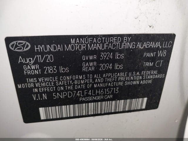 2020 HYUNDAI ELANTRA SE 9