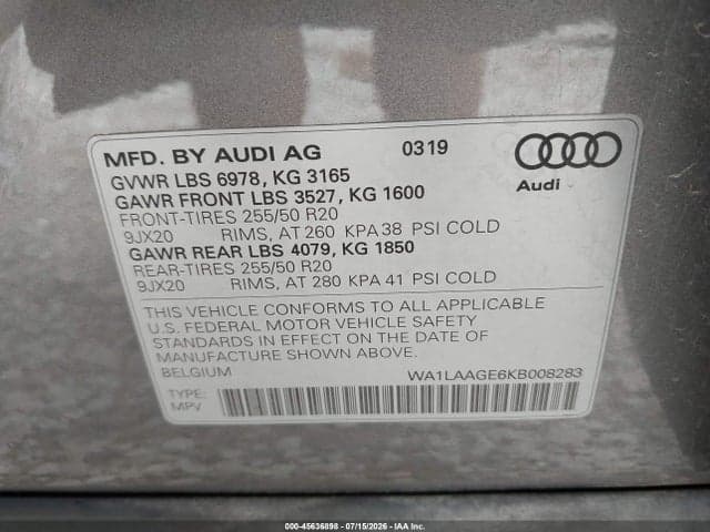 2019 AUDI E-TRON PREMIUM PLUS 9