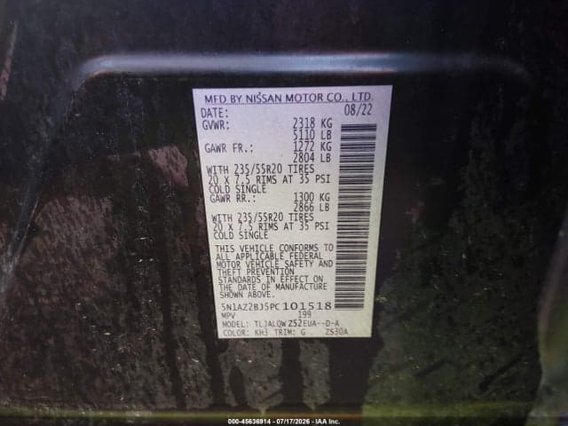 2023 NISSAN MURANO SV FWD 9
