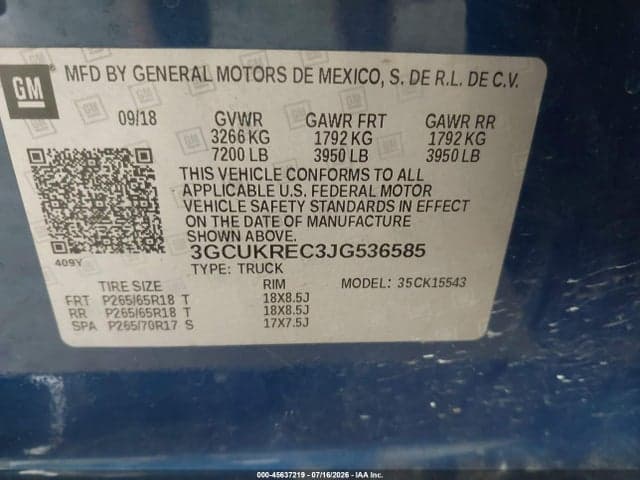 2018 CHEVROLET SILVERADO 1500 2LT 9