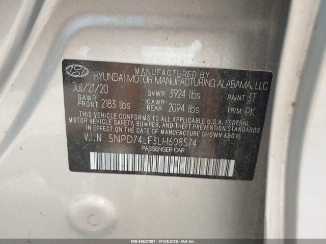 2020 HYUNDAI ELANTRA SE 9
