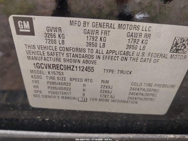 2017 CHEVROLET SILVERADO 1500 2LT 9