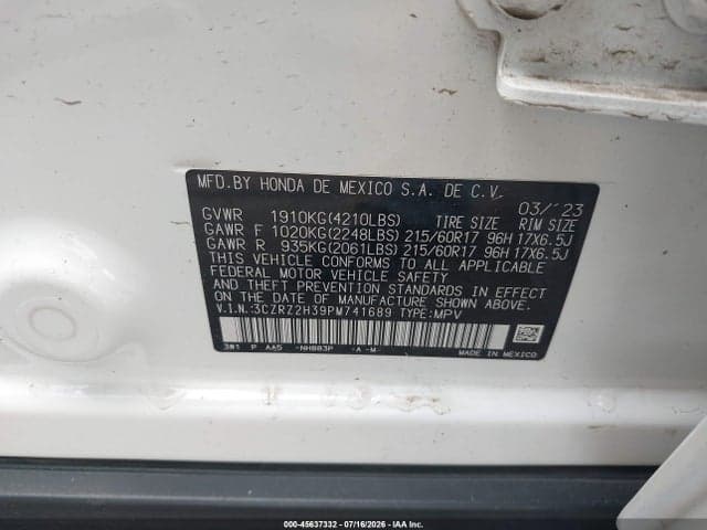 2023 HONDA HR-V AWD LX 9