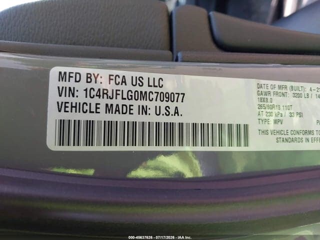 2021 JEEP GRAND CHEROKEE TRAILHAWK 4X4 9