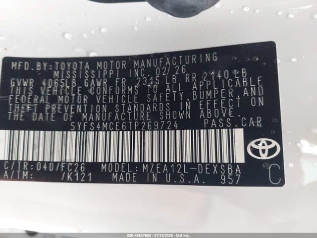 2026 TOYOTA COROLLA SE 9