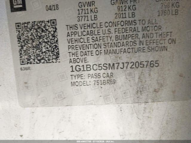 2018 CHEVROLET CRUZE LS AUTO 9