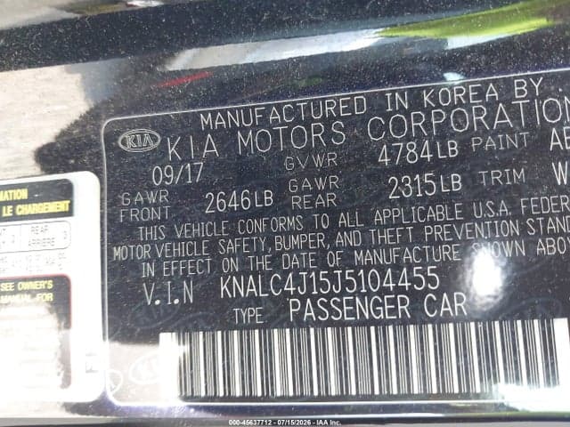 2018 KIA CADENZA TECHNOLOGY 9