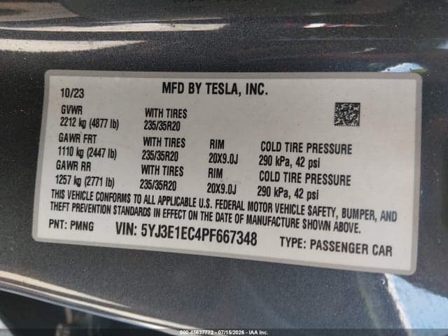 2023 TESLA MODEL 3 PERFORMANCE DUAL MOTOR ALL-WHEEL DRIVE 9
