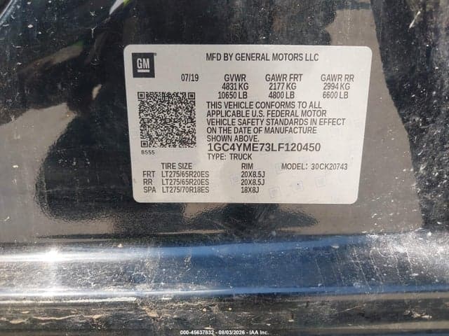 2020 CHEVROLET SILVERADO 2500HD 4WD STANDARD BED CUSTOM 9