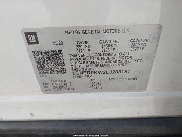 2020 CHEVROLET TRAVERSE FWD LS 9