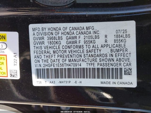 2026 HONDA CIVIC SI SEDAN 9