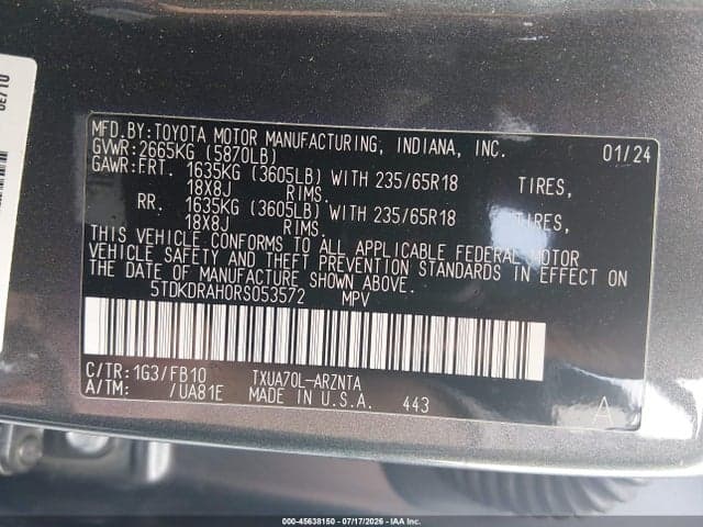 2024 TOYOTA HIGHLANDER LE 9
