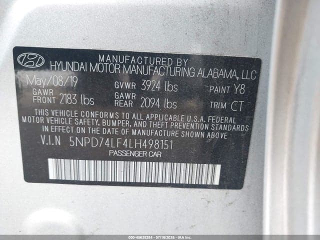 2020 HYUNDAI ELANTRA SE 8