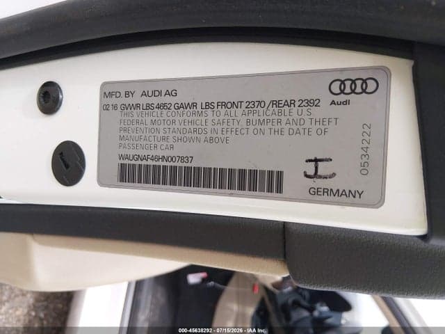 2017 AUDI A4 2.0T PREMIUM 10