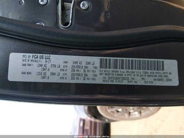 2017 DODGE JOURNEY SXT 9