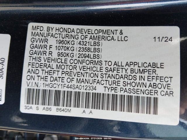 2025 HONDA ACCORD SE 9